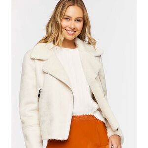 Forever21 White Moto Jacket NWT